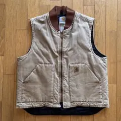 00s Carhartt ベージュ ダウンベスト Lのサムネイル