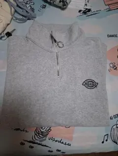 Dickies グレー ハーフジップ トレーナー M
