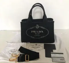 PRADA カナパ Sトートバッグ 2way 黒 Gカード付