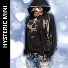HYSTERIC GLAMOUR ️ヒスミニ️ベロアパーカー 。90サイズ ヒスミニ ベロアジップアップパーカー