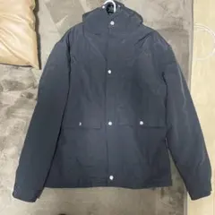 黒フード付き カジュアルジャケット