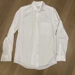 ザラ 長袖シャツ シンプル メンズトップス ベーシック 仕事 オフィス 無地 白