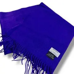 Aquascutum カシミヤ100% マフラー パープル 全長136cm