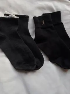 黒くるぶしソックス2足セット