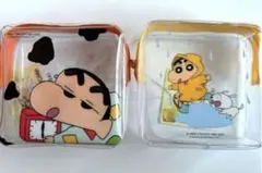 韓国ダイソー限定 クレヨンしんちゃん クリアポーチ セット