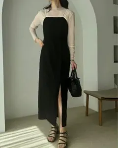 ナイスクラップ Iラインスリットキャミワンピース