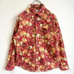 美品L✨ポールスミス 花柄 長袖シャツ フラワー 赤系 総柄 コットン レア