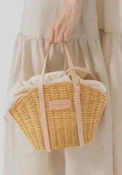 SNIDEL ラタンカゴバッグ アイボリー - メルカリ