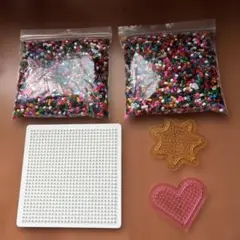 アイロンビーズセット 2袋 星型 ハート型