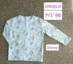 トップス　シャツ　ロンT　長袖　90　ディズニー　バンビ　UNIQLO　ユニクロ