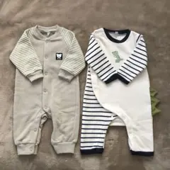 西松屋　裏起毛カバーオール80サイズ 2点セット