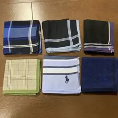 紳士　ハンカチ　6枚セット　①のサムネイル