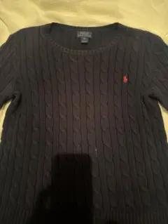 Polo Ralph Lauren ネイビー ケーブルニット XL(16)