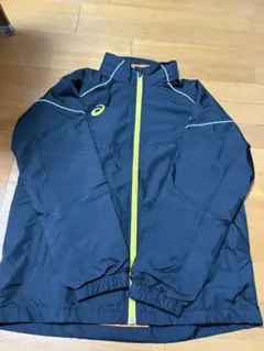 ASICS ブラック裏起毛ウィンドブレーカー 上下セット