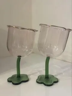 Francfranc チューリップグラス ピンク 2個セット