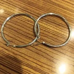 ｋ１０刻印あり　金１０　フープピアス