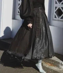 labelleetude デニムLONGベルトELLA ブラック