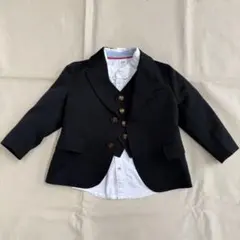 H&M 黒スーツジャケット ベスト付き