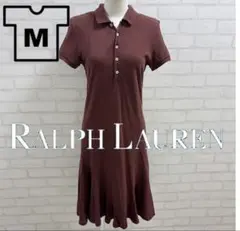 Ralph Lauren 半袖 ひざ丈 ワンピース M ブラウン