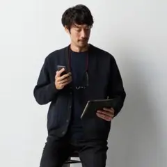 ビズニットテック グレンチェックカーディガン Ｌ