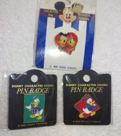 ドナルド ダック　ピンバッジ　３個セット