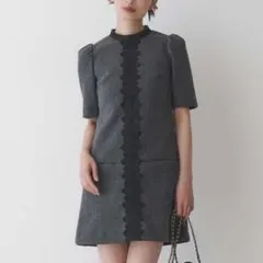 MERCURYDUO バイカラーレースミニワンピース Sサイズ