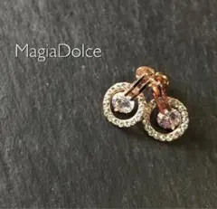 30027◉大粒czダイヤモンドピアス  ピンクゴールド 上品　czダイヤピアス