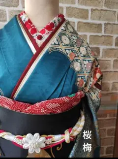 振袖フルセット　古典柄　七宝・金糸・金彩成人式