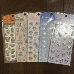 【24時間以内発送】サンリオ　ぷくっとシール　5枚セット　キティ　マイメロクロミ