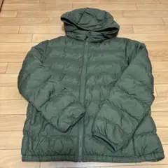 【UNIQLO】キッズ150 ダウンジャケット モスグリーン 防寒