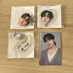 TREASURE カプセルトイ 顔アクキー 文字3種コンプ ジェヒョク +トレカ