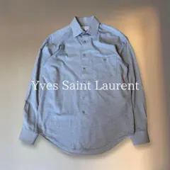【希少90s】イヴサンローラン 高級織生地シャツ ヴィンテージ