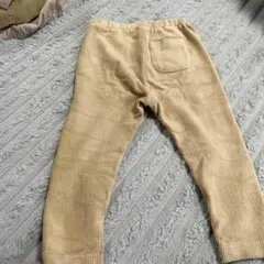 ベージュ コーデュロイ パンツ 後ろポケット付き