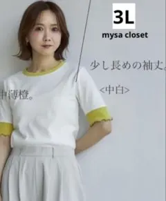 mysa closet しまむら テレコ配色Tシャツ 3L