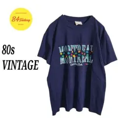 80sビンテージ MONTREAL プリントTシャツ 半袖 シングルステッチ