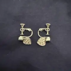 GIVENCHY ジバンシィ ハート イヤリング ラインストーン