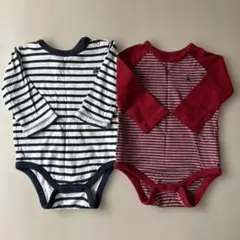 ベビーギャップ 70 6-12m ロンパース ボーダー　肌着 ボディースーツ