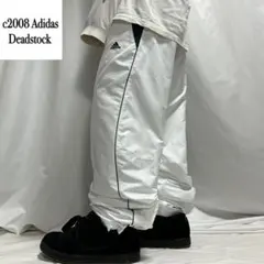 00s Adidas デッドストック トラックパンツ ジャージ シルキーホワイト