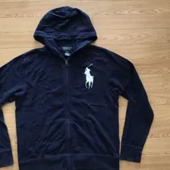POLO ポロ　ラルフローレン　ジップアップパーカー　フーディー　ネイビー