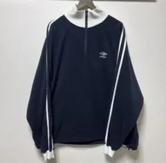 umbro別注 ネイビー ハーフジップ トレーナー
