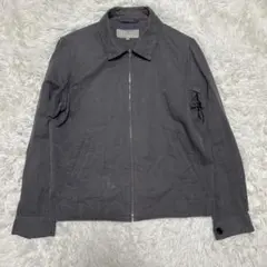 HML マーガレットハウエル　リネン混　ブルゾン　シャツジャケット 美品】MHL. シャツジャケット リネン混 ブルゾン ブラック M相当