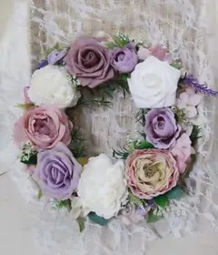 アーティフィシャルフラワー リース 約30cm、再値下げ3200円→3000円