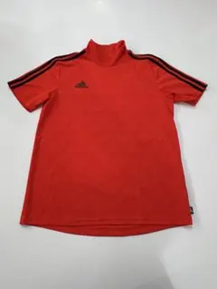 adidas CLIMLITE オレンジ ハイネック シャツ 半袖 サッカー 橙