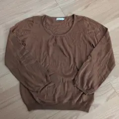 earth music&ecology ブラウンニット長袖 S