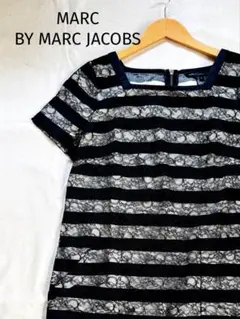MARC BY MARC JACOBS ボーダー レースワンピース 半袖Sサイズ