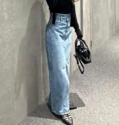 ココディール　ウエストリメイクデニムタイトスカート