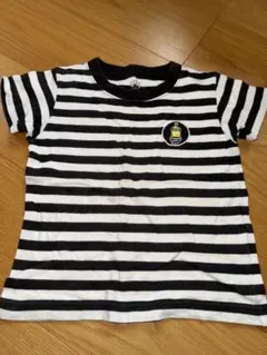 ストライプTシャツ 半袖 黒白110㎝のサムネイル