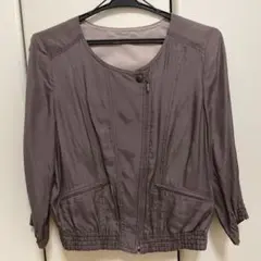 アナイ　ノーカラーブルゾン