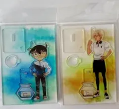 名探偵コナン　ウェットカラー　アクリルペンスタンド　江戸川コナン＆安室透セット