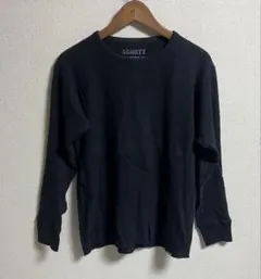 Schott NYC ワッフル長袖カットソー ブラック Lサイズのサムネイル